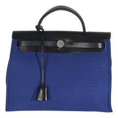 Hermès Bleu Electrique Bleu Saphir Militaire Vache Hunter Herbag Zip 31 PHW