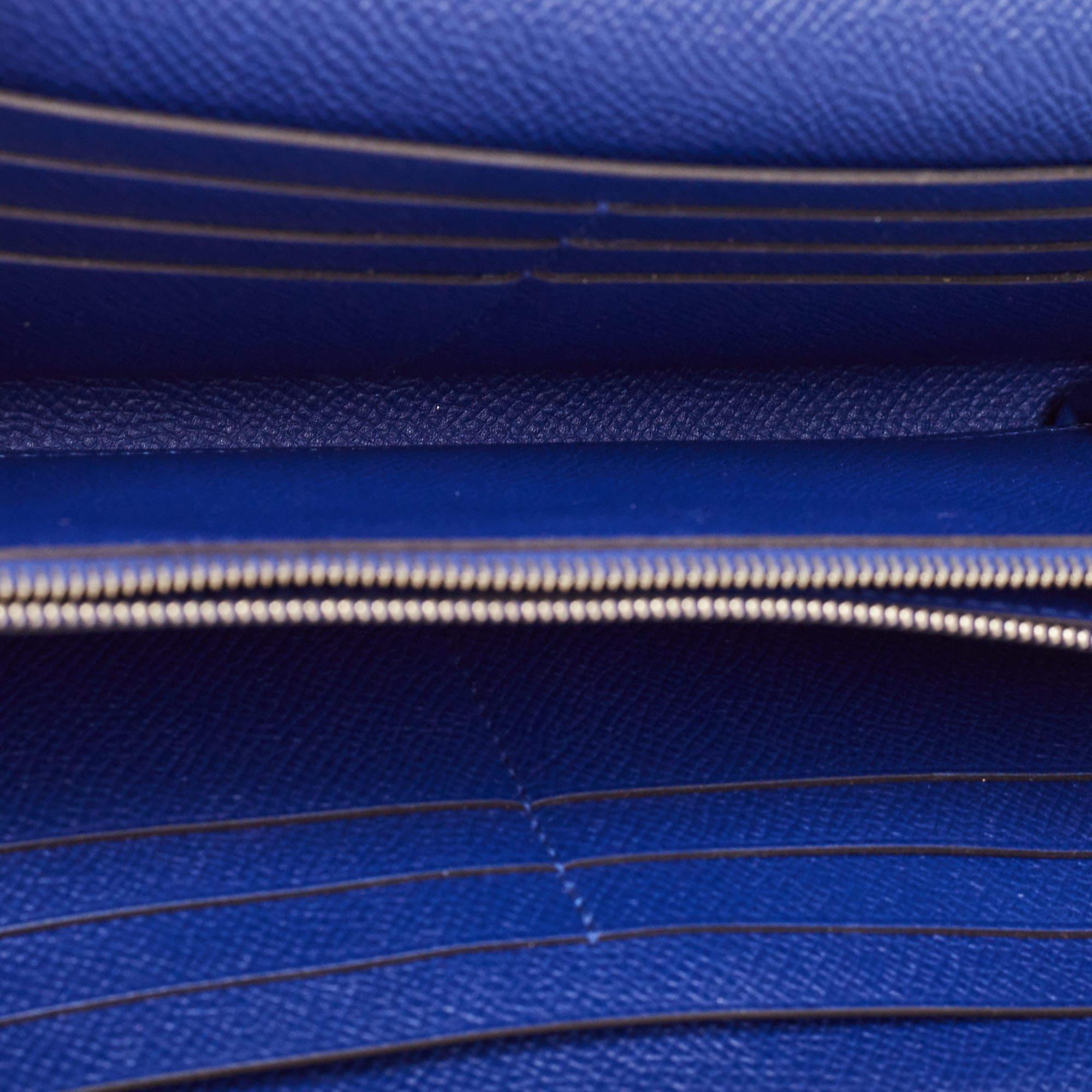 Hermès Bleu Electrique Epsom Leather Kelly Classic Wallet 2