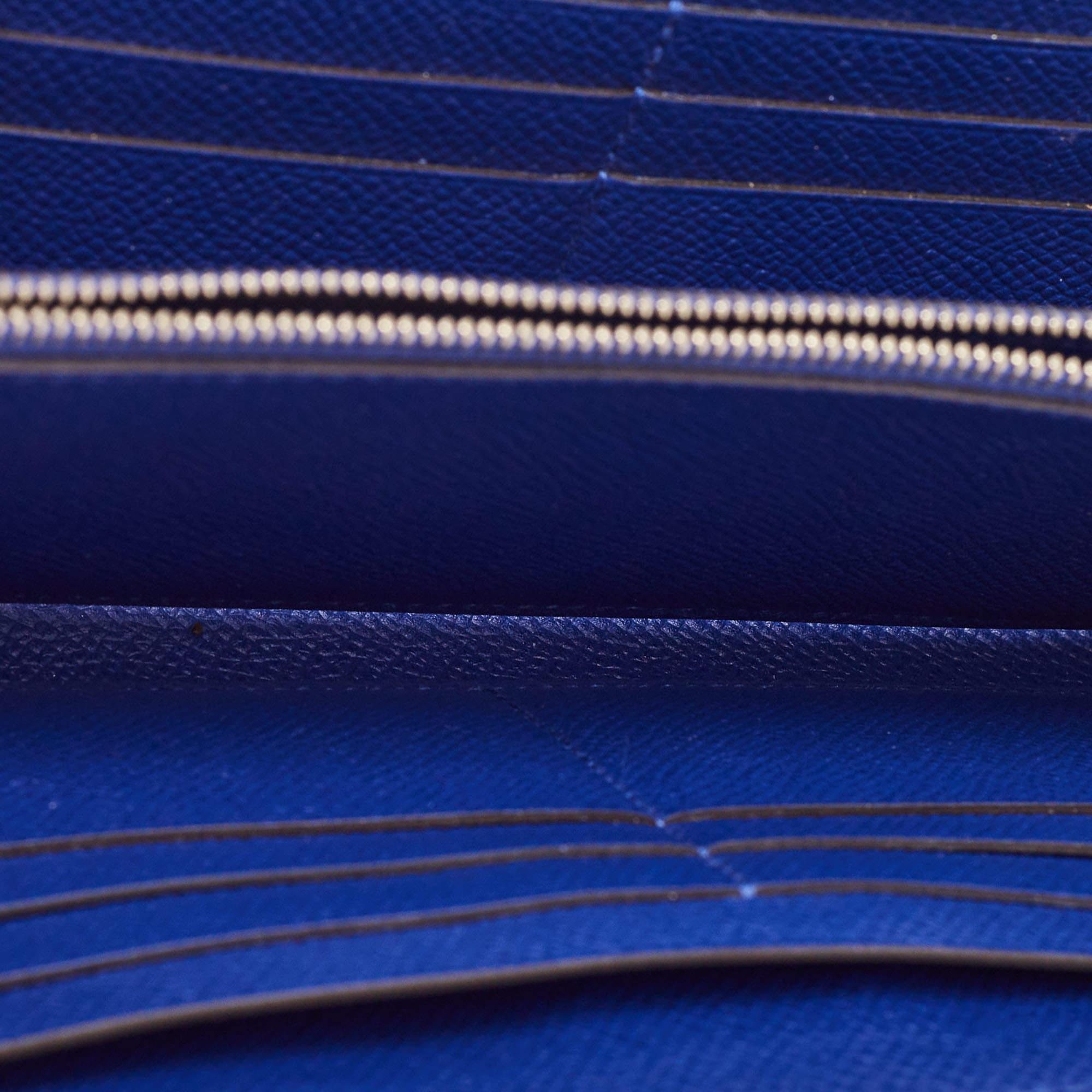 Hermès Bleu Electrique Epsom Leather Kelly Classic Wallet 3