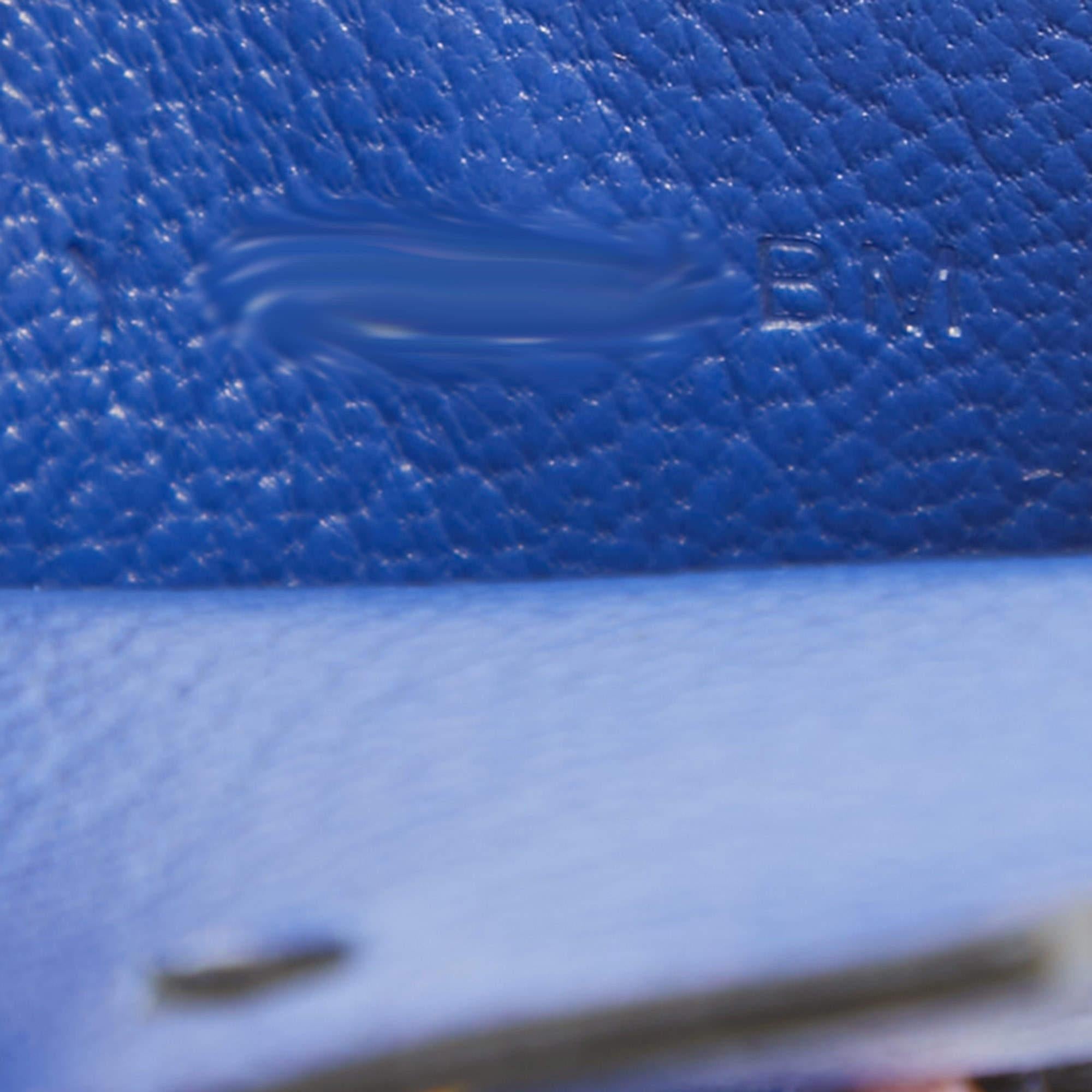 Hermes Bleu Electrique Tadelakt Leather Mini Kelly Twilly Bag Charm For Sale 6