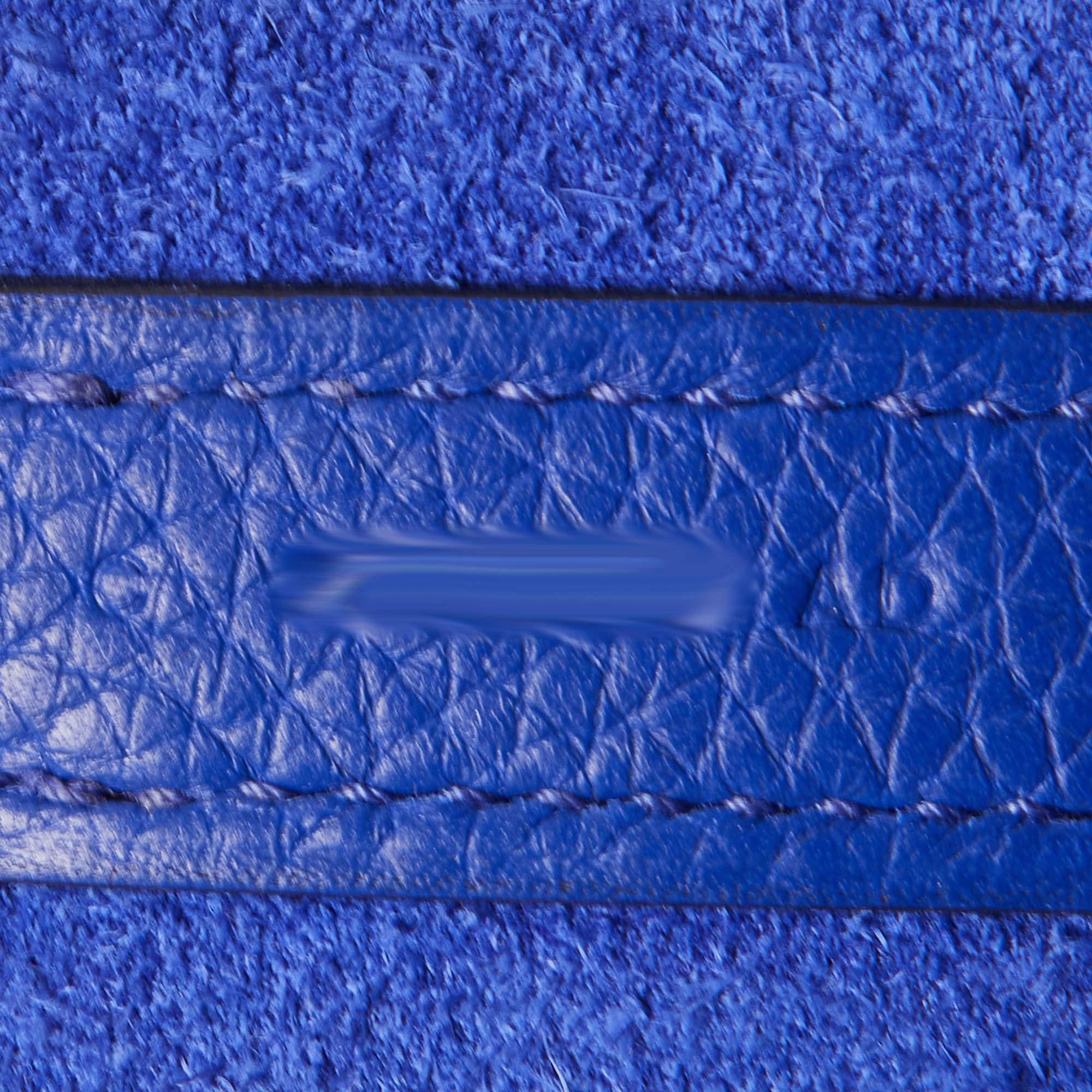 Hermes Bleu Electrique Taurillon Clemence Leather Picotin GM Bag 3