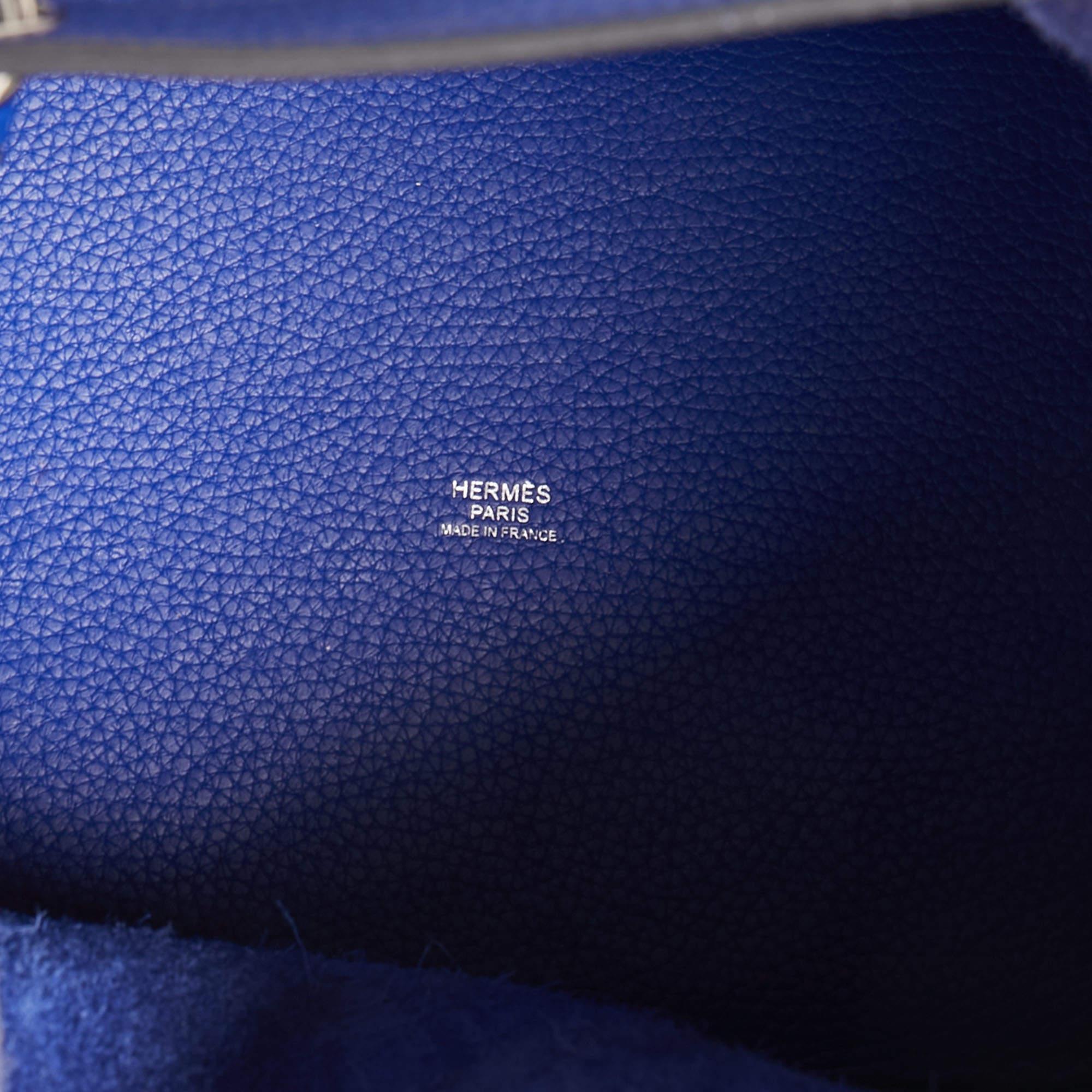 Hermes Bleu Electrique Taurillon Clemence Leather Picotin Lock 22 Bag 5