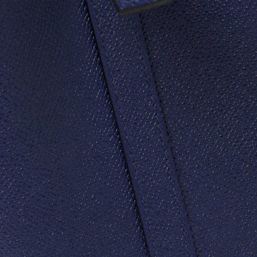 Hermes Bleu Encre/Brique/Black Epsom Leather Picotin Lock Tressage MM Bag 1