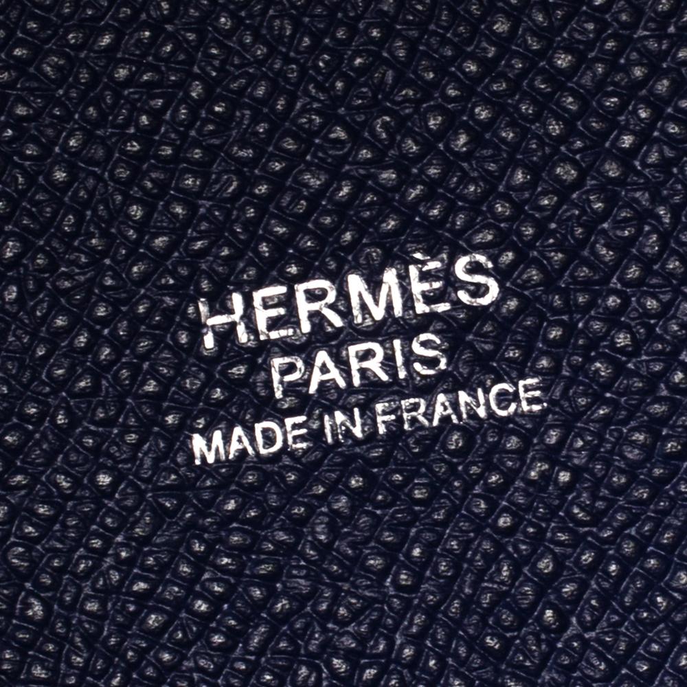 Hermes Bleu Encre/Brique/Black Epsom Leather Picotin Lock Tressage MM Bag 4