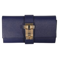 Hermes Bleu Encre Mysore Chevre Medor 23 PBHW