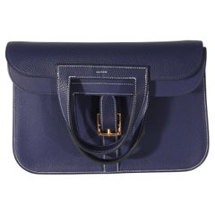 Hermes Bleu Encre Taurillon Clemence Halzan 31