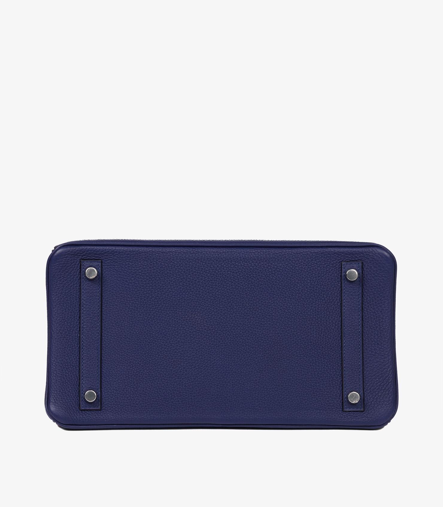 Hermès Bleu Encre Togo Leather Birkin 30cm Retourne 2