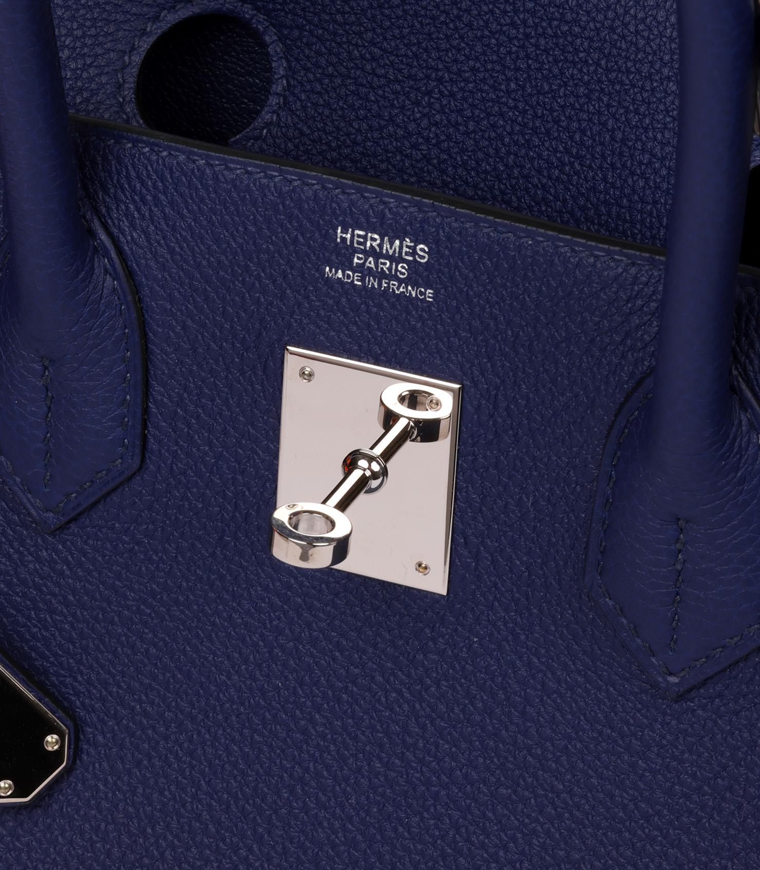 Hermès Bleu Encre Togo Leather Birkin 30cm Retourne 3