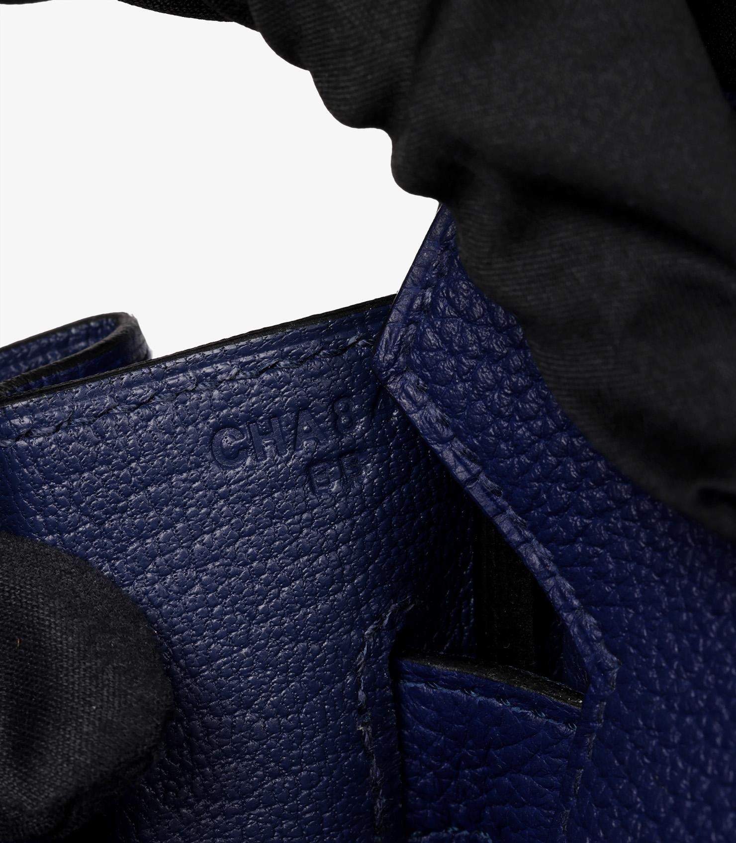 Hermès Bleu Encre Togo Leather Birkin 30cm Retourne 4