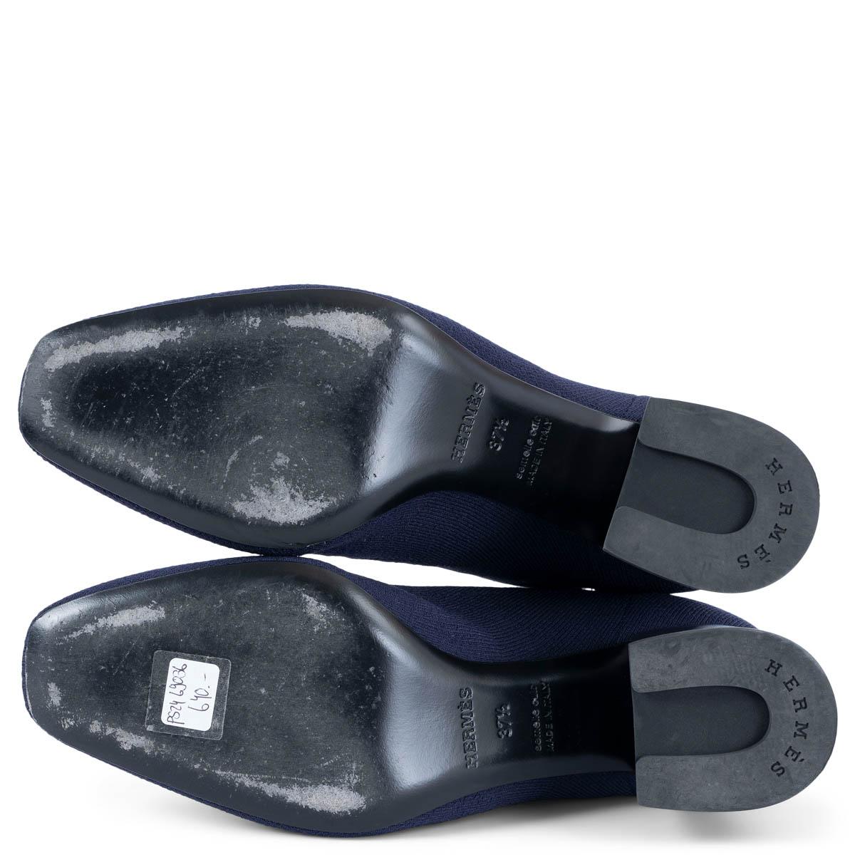 HERMES Bleu Fonce blue VOLVER 60 SOCK Ankle Boots Shoes 37.5 For Sale 3