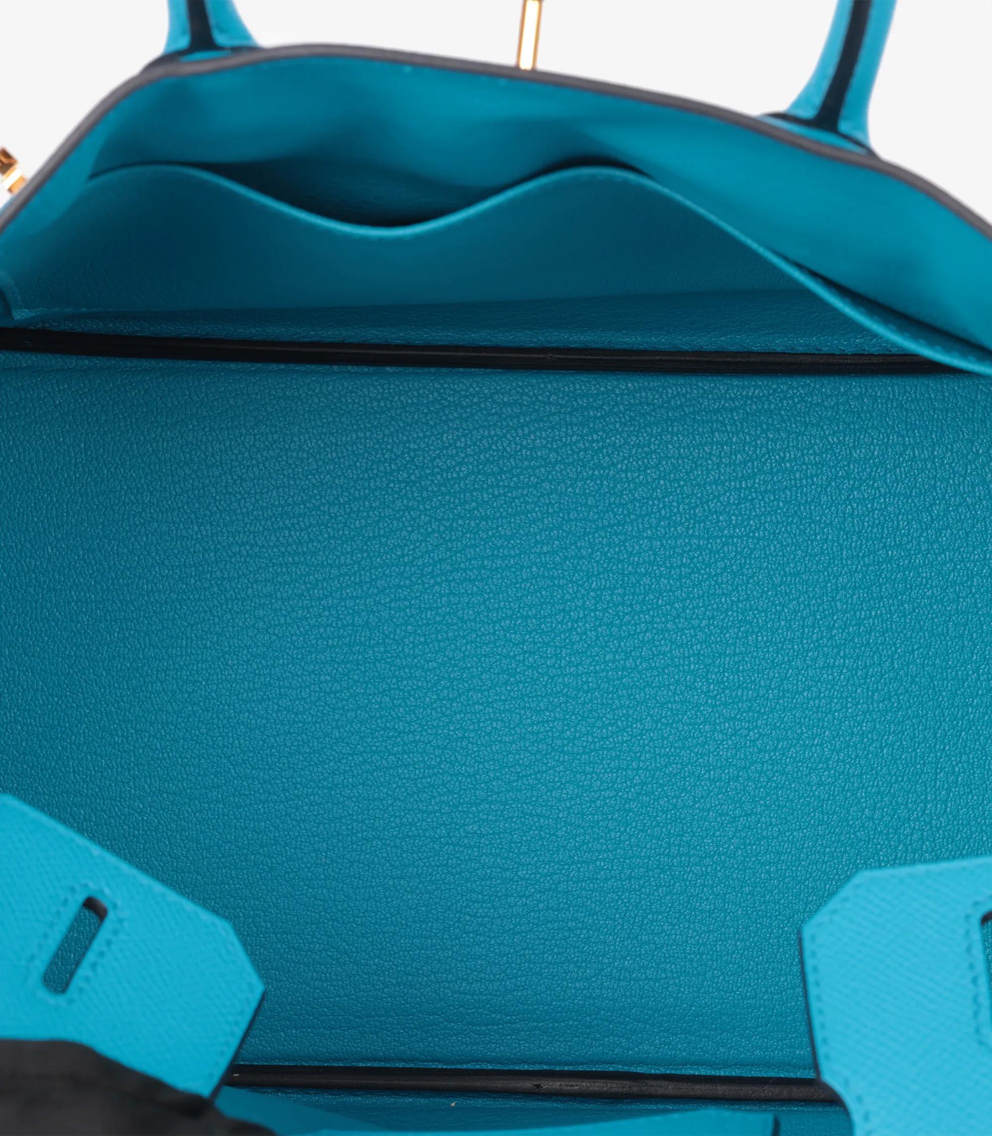 Hermès Bleu Frida Epsom Leather Birkin 30cm Retourne 5