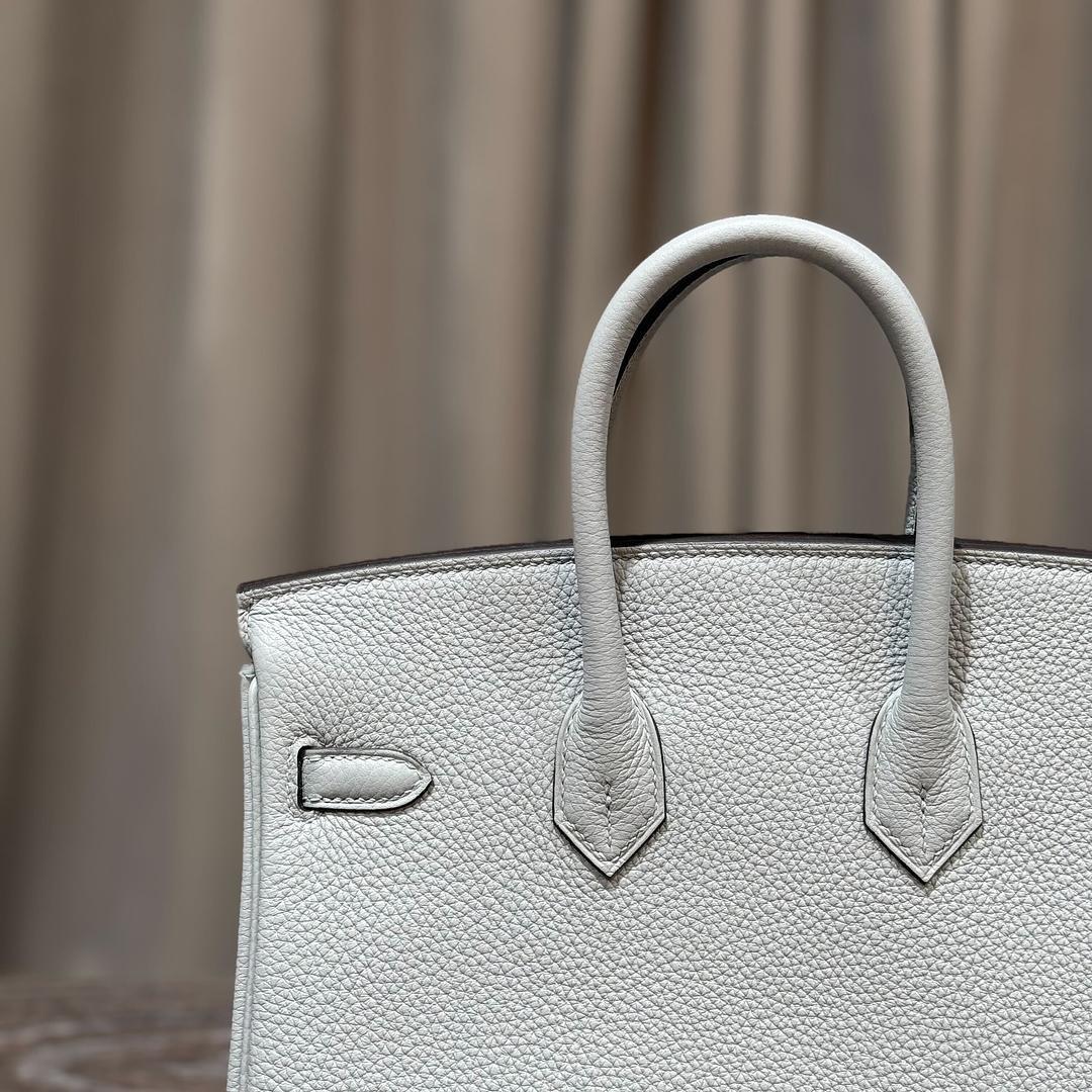 Hermès Bleu Glacier Birkin 25 Togo Palladium Hardware For Sale 1
