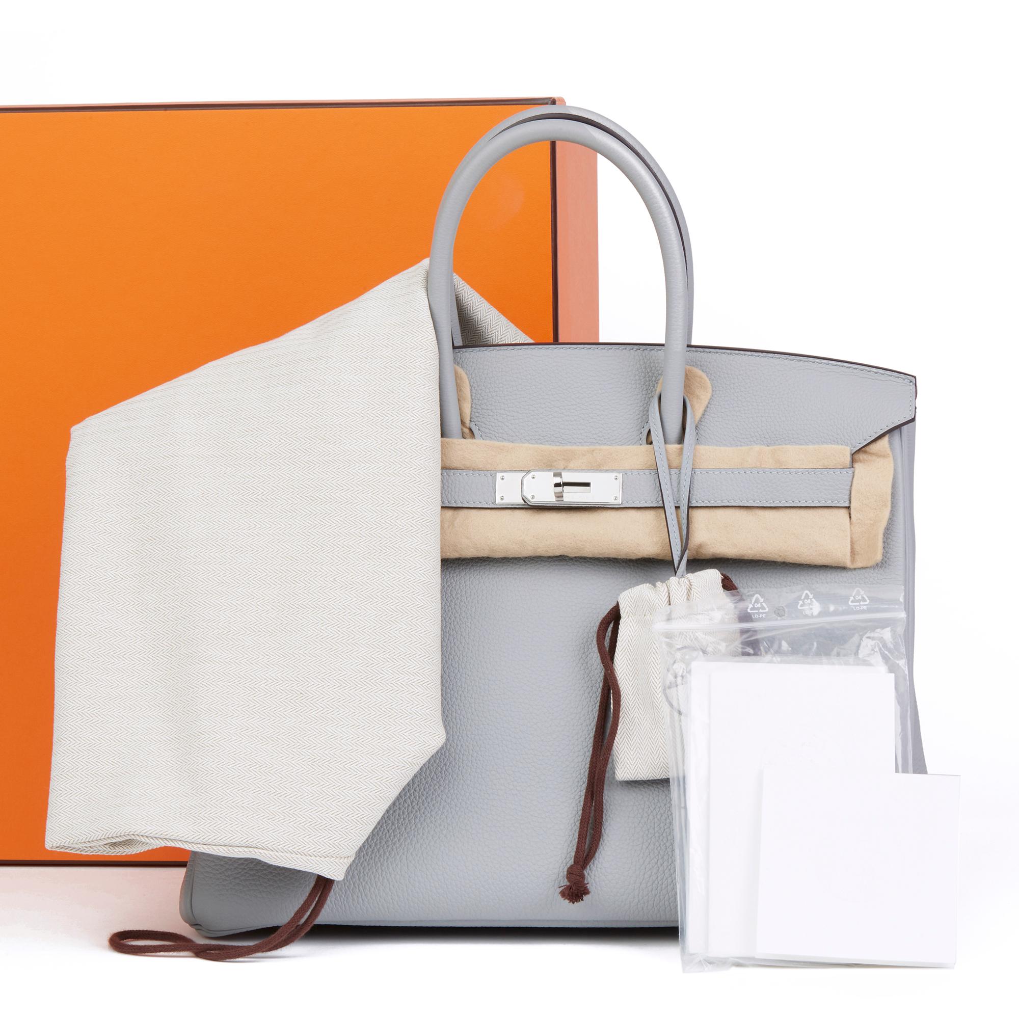 Hermès Bleu Glacier Togo Leather Birkin 35cm 3