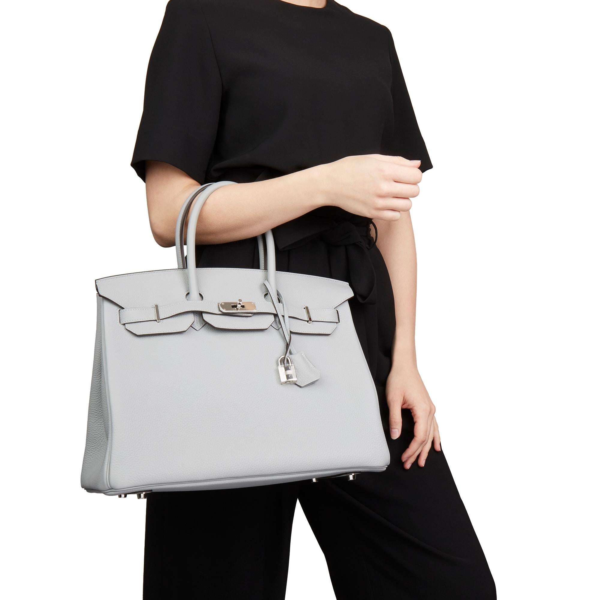 Hermès Bleu Glacier Togo Leather Birkin 35cm 4