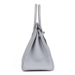 Hermès Bleu Glacier Togo Leather Birkin 35cm
