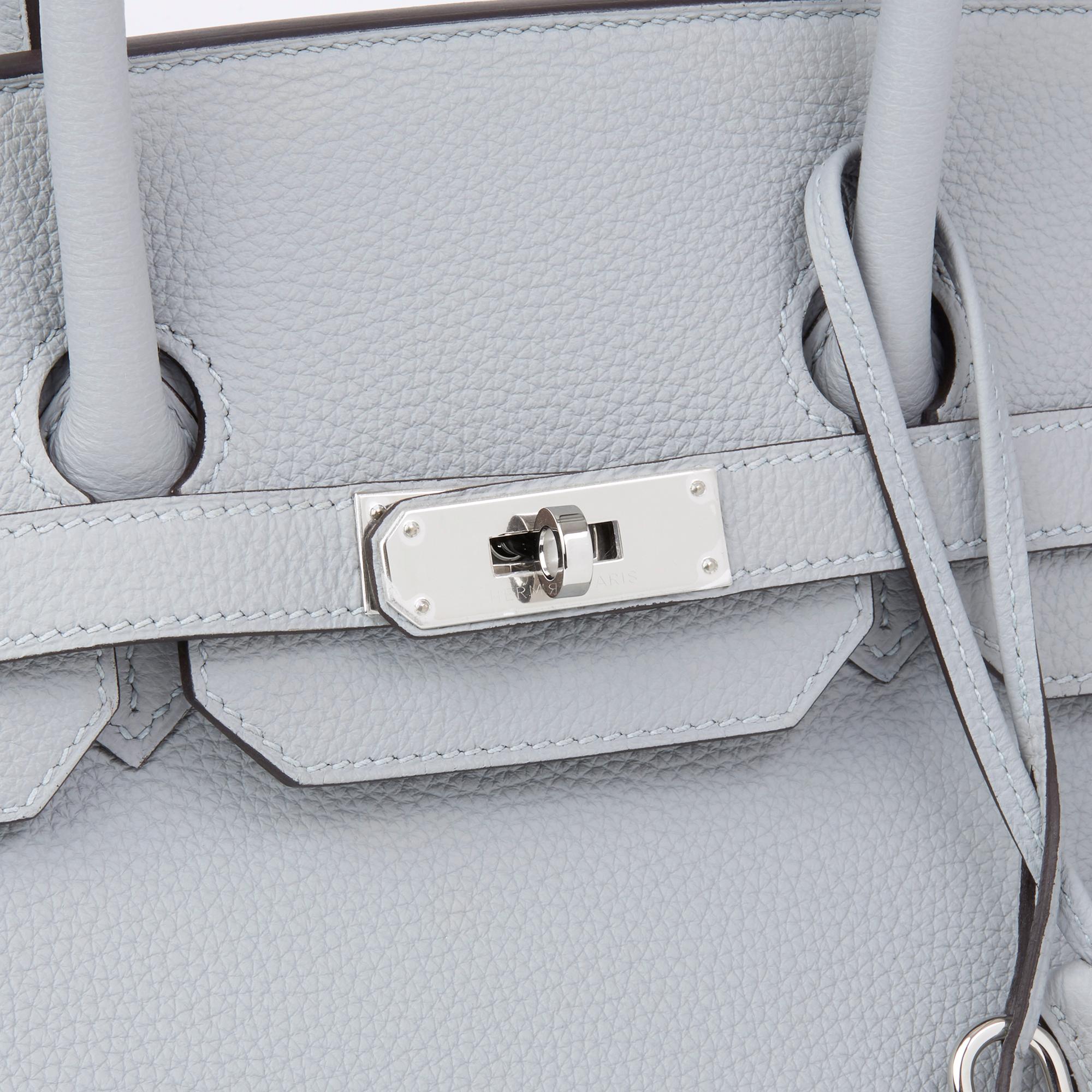 Hermès Bleu Glacier Togo Leather Birkin 35cm In Excellent Condition In Bishop's Stortford, Hertfordshire