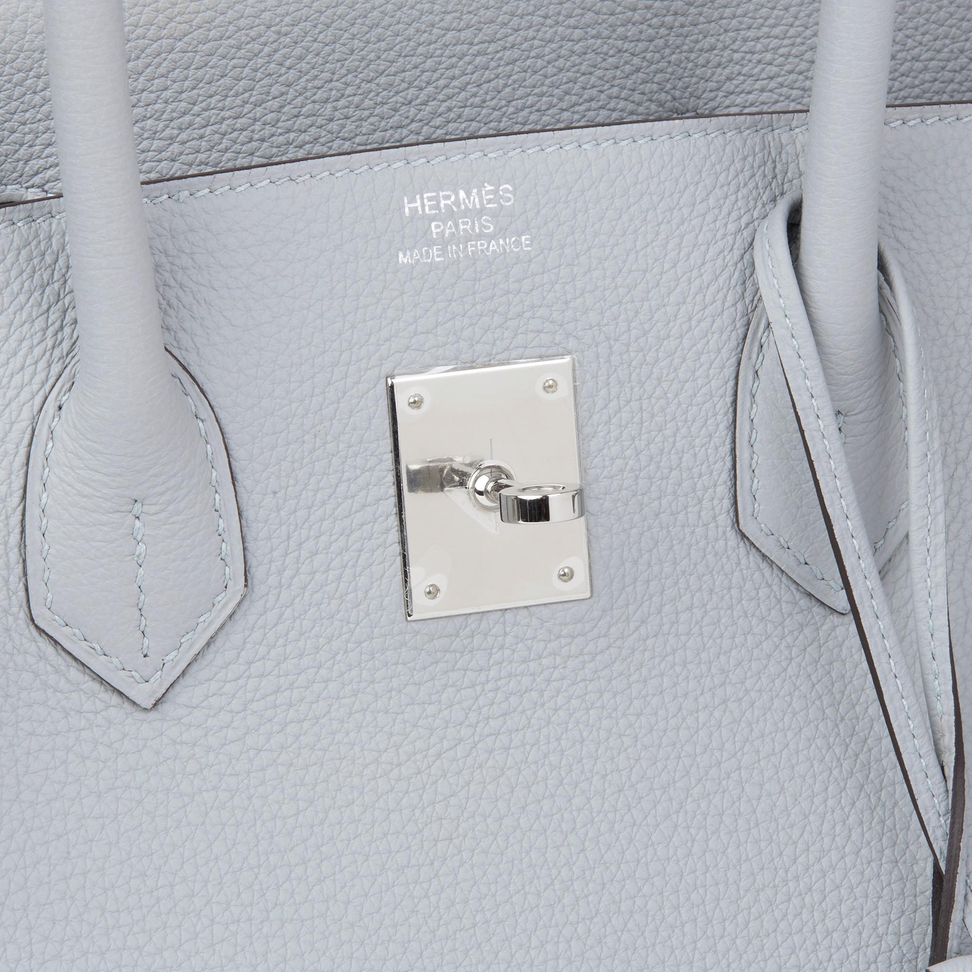 Women's Hermès Bleu Glacier Togo Leather Birkin 35cm