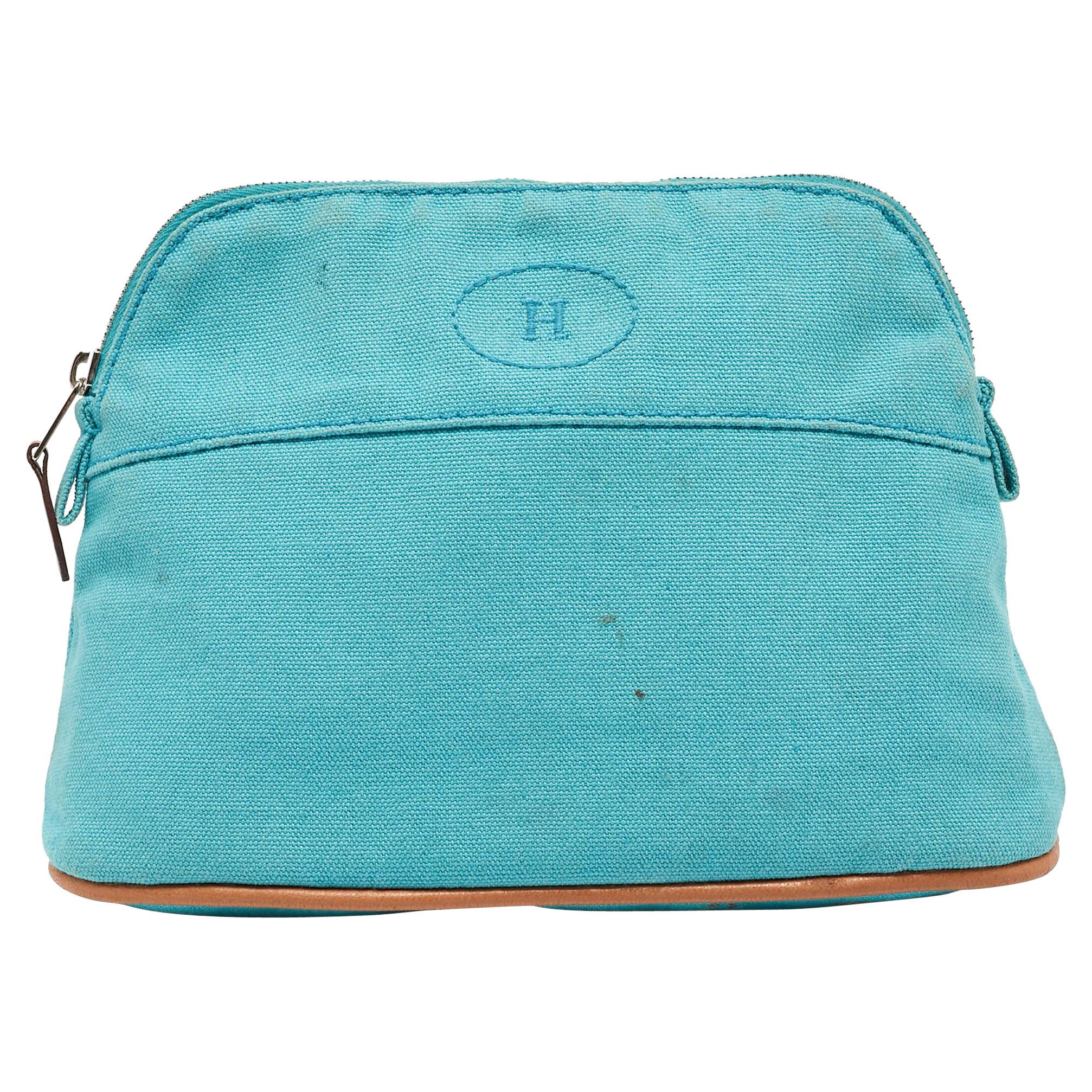 Hermes Bleu Horizon Canvas Mini Bolide Case