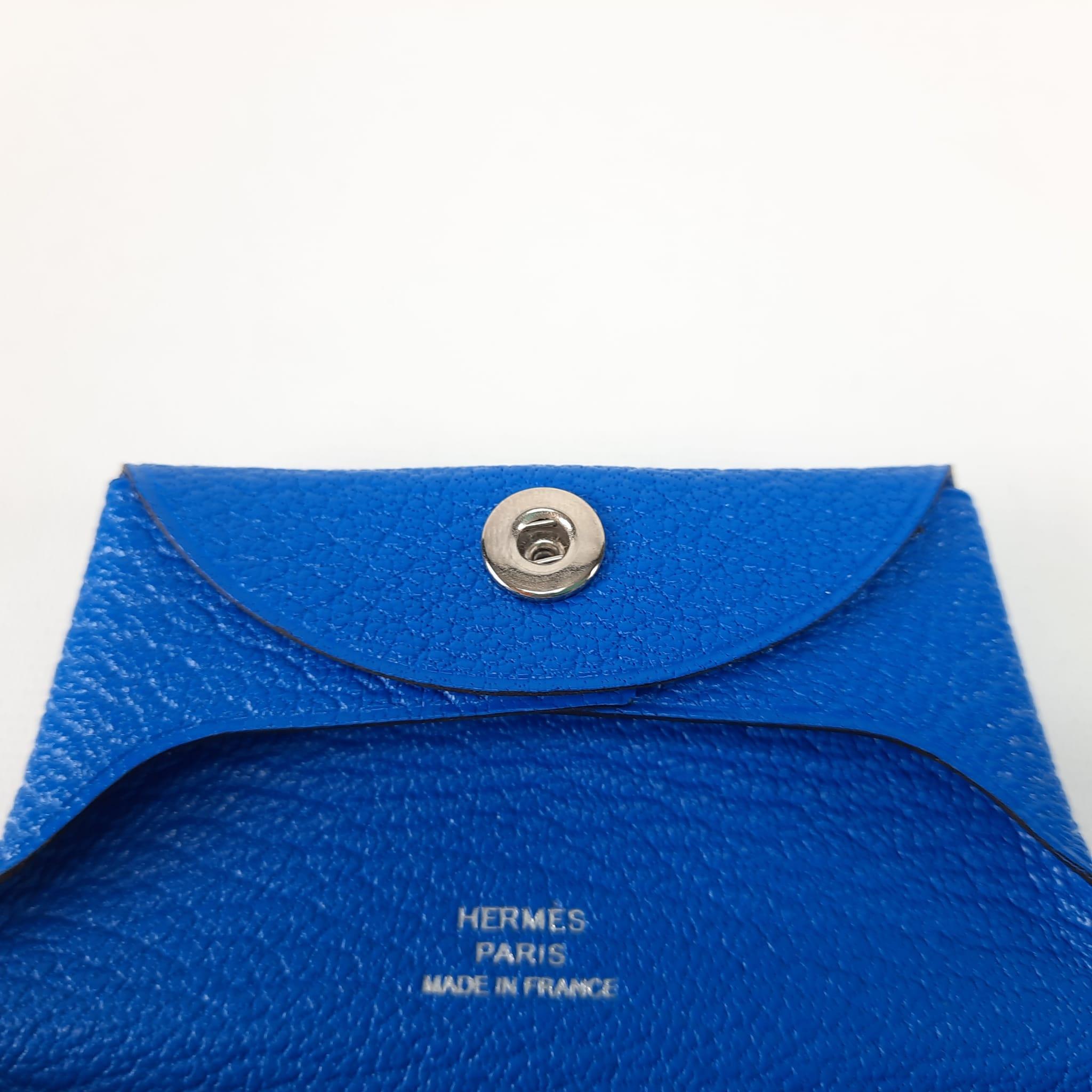 Blue Hermes Bleu Hydra Bastia change purse