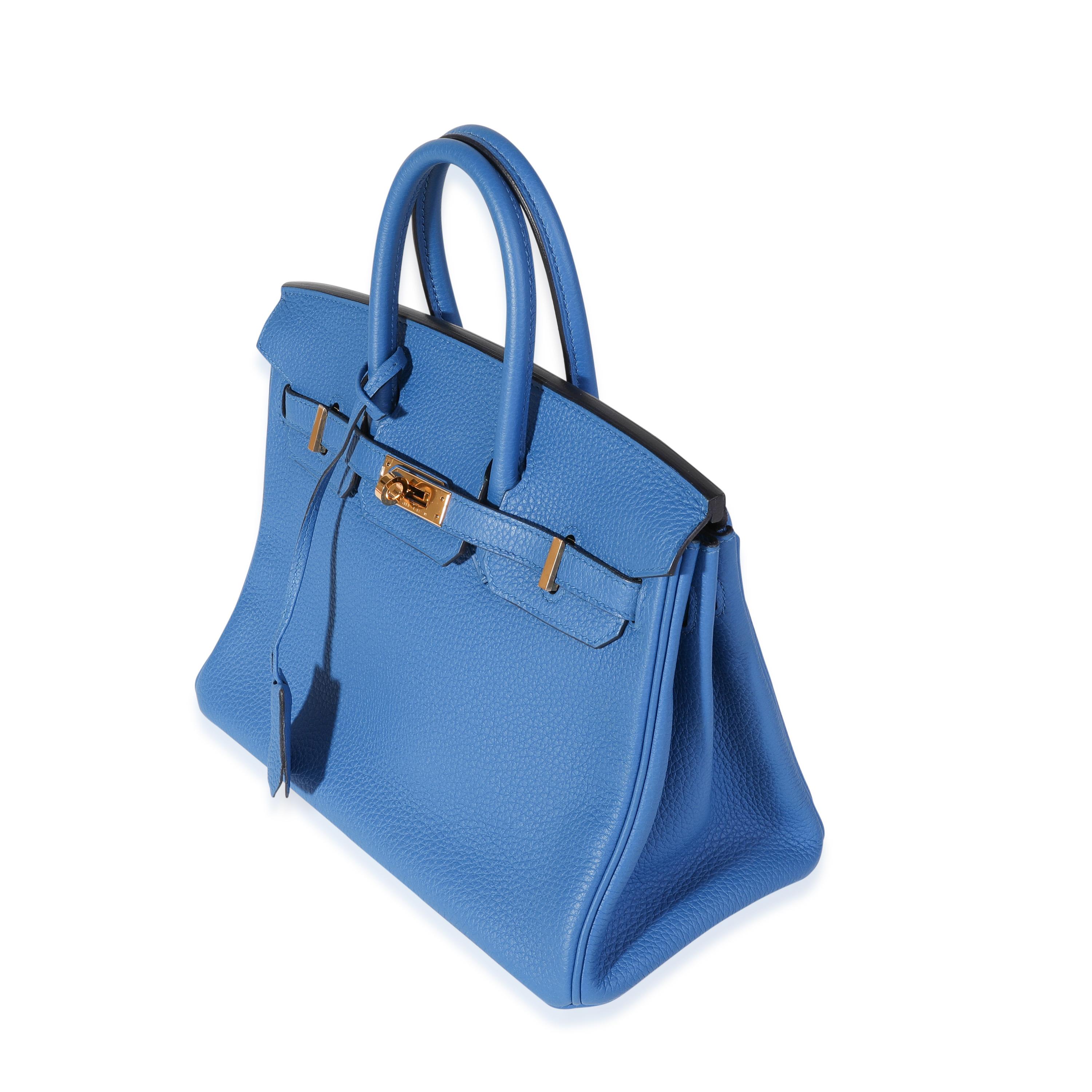 Hermès Bleu Hydra Clémence Birkin 25 GHW Excellent état - En vente à New York, NY