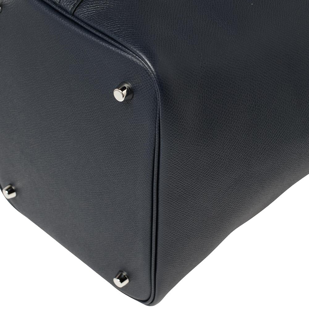 Hermes Bleu Indigo/Black/Terre Leather Picotin Lock Cuir De Tressage PM Bag 2