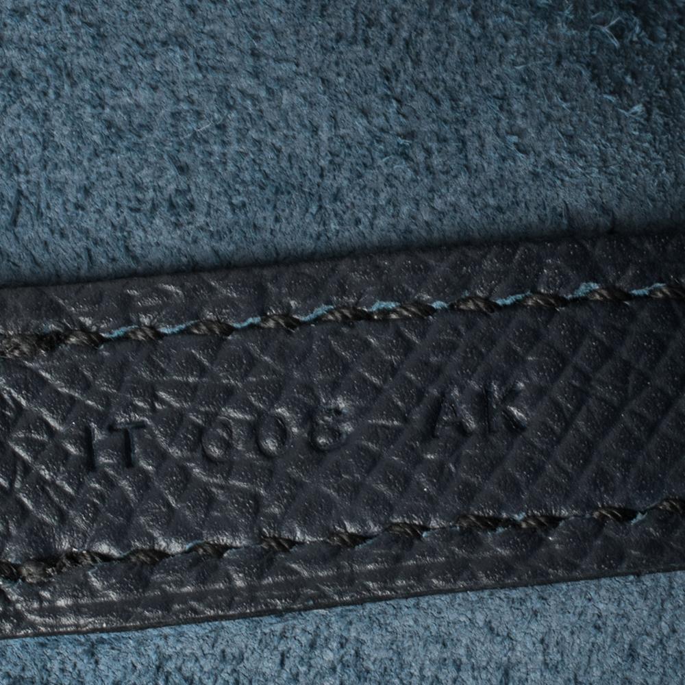 Hermes Bleu Indigo/Black/Terre Leather Picotin Lock Cuir De Tressage PM Bag 4