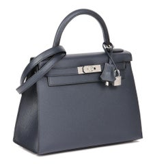 Hermès BLEU INDIGO EPSOM LEATHER KELLY 28CM SELLIER