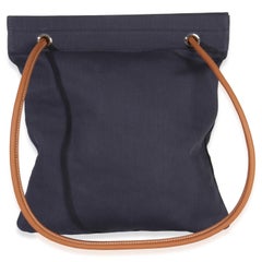 Hermès Bleu Indigo Gold Herringbone Canvas Swift Maline Bag