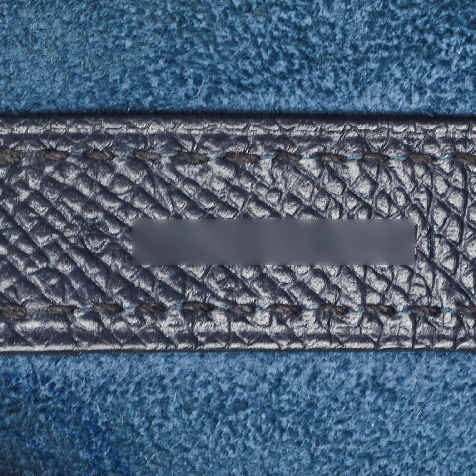 Sac Hermes Bleu Indigo/Noir/Terre Battue Epsom Leather Picotin Lock Tressage 22 en vente 3
