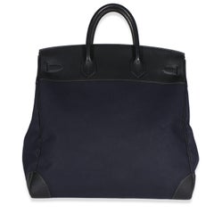 Hermès Bleu Indigo Toile Officier Fjord HAC 40 PHW