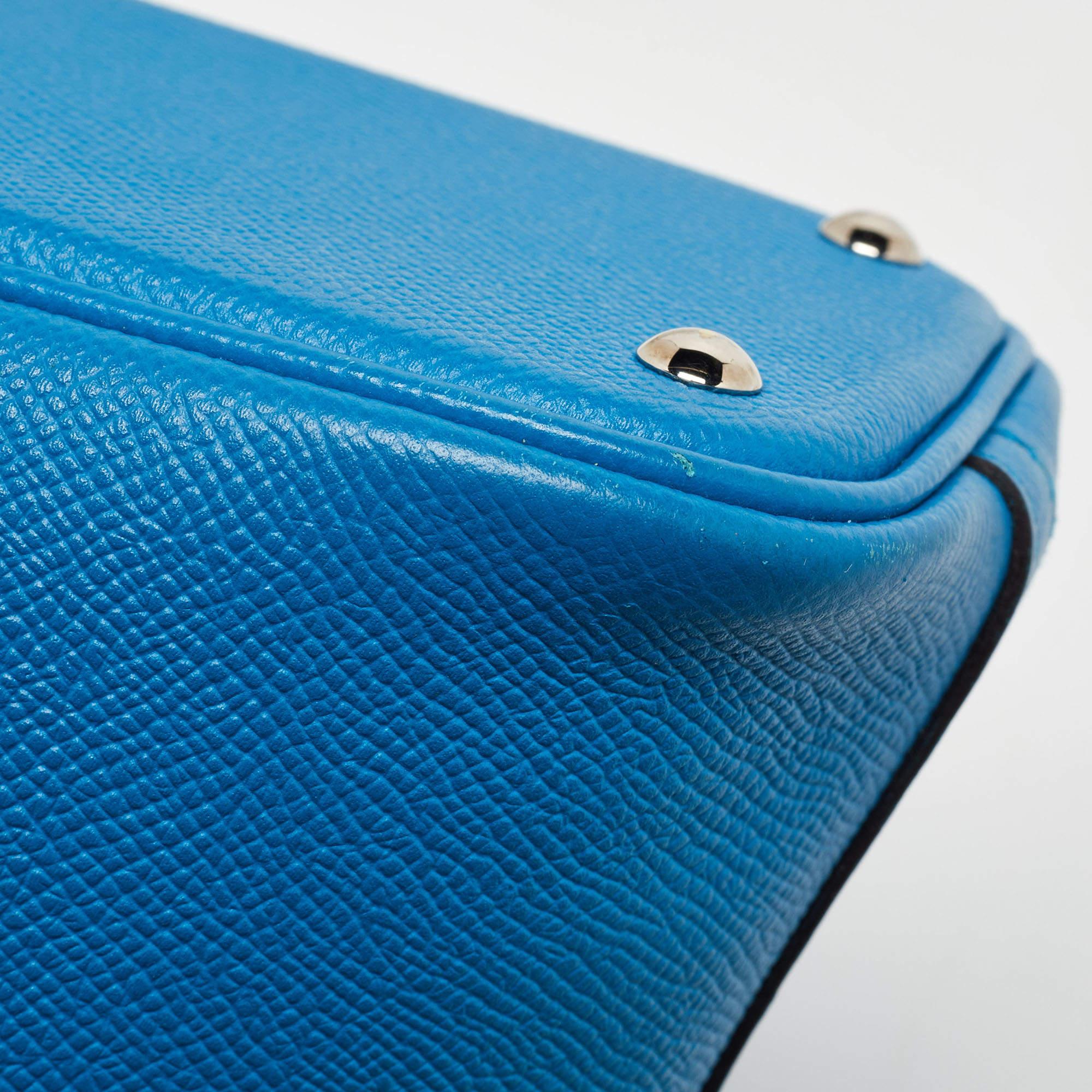 Hermes Bleu Izmir Epsom Leather Bolide 27 Bag For Sale 7