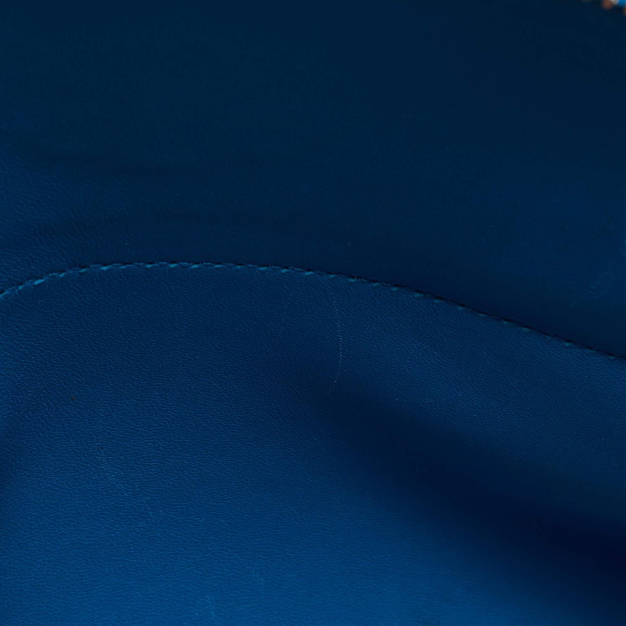 Hermes Bleu Izmir Epsom Leather Bolide 27 Bag For Sale 12