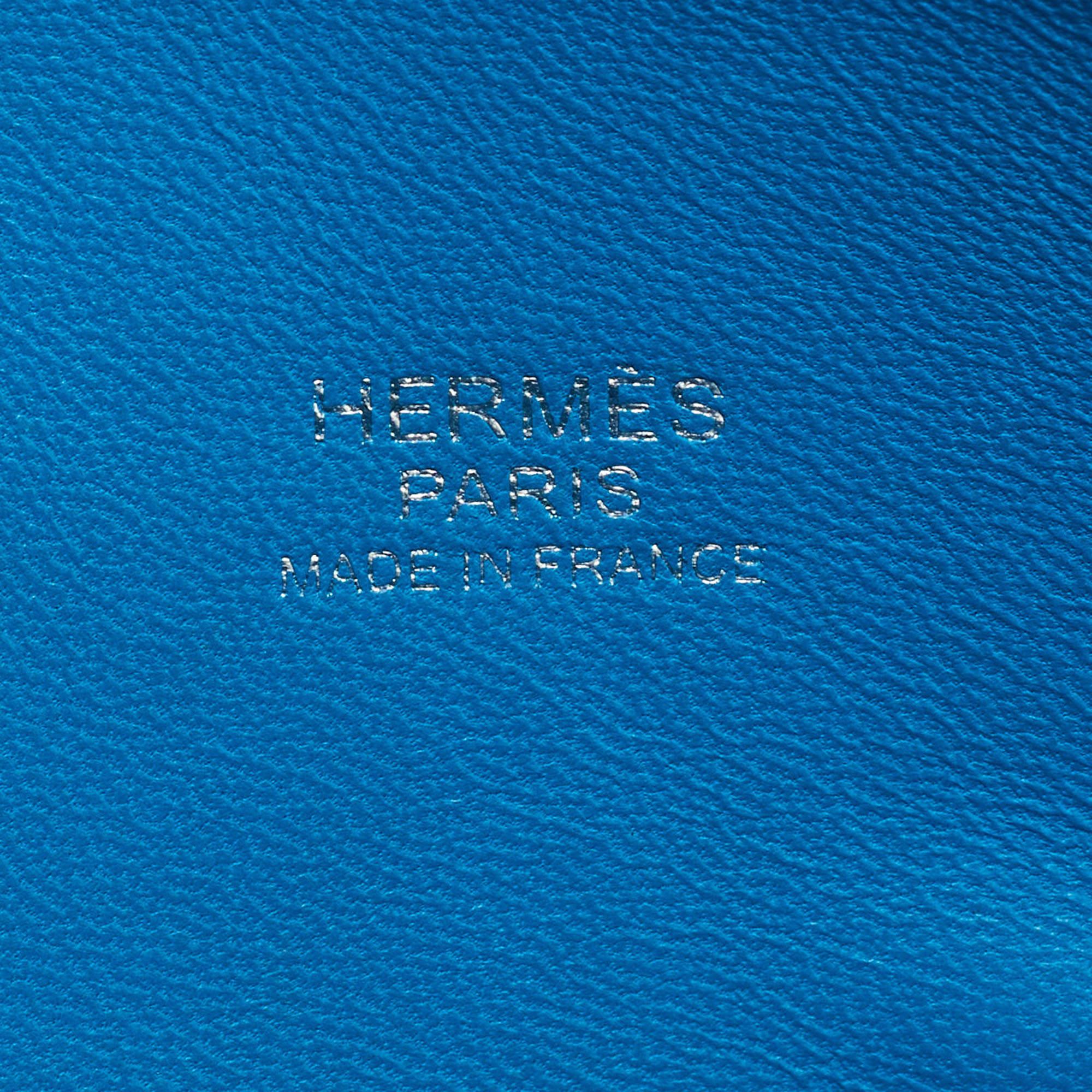 Hermes Bleu Izmir Epsom Leather Bolide 27 Bag For Sale 3