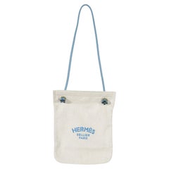 Hermès Bleu Jean Epsom Ecru Toile Aline Grooming PM