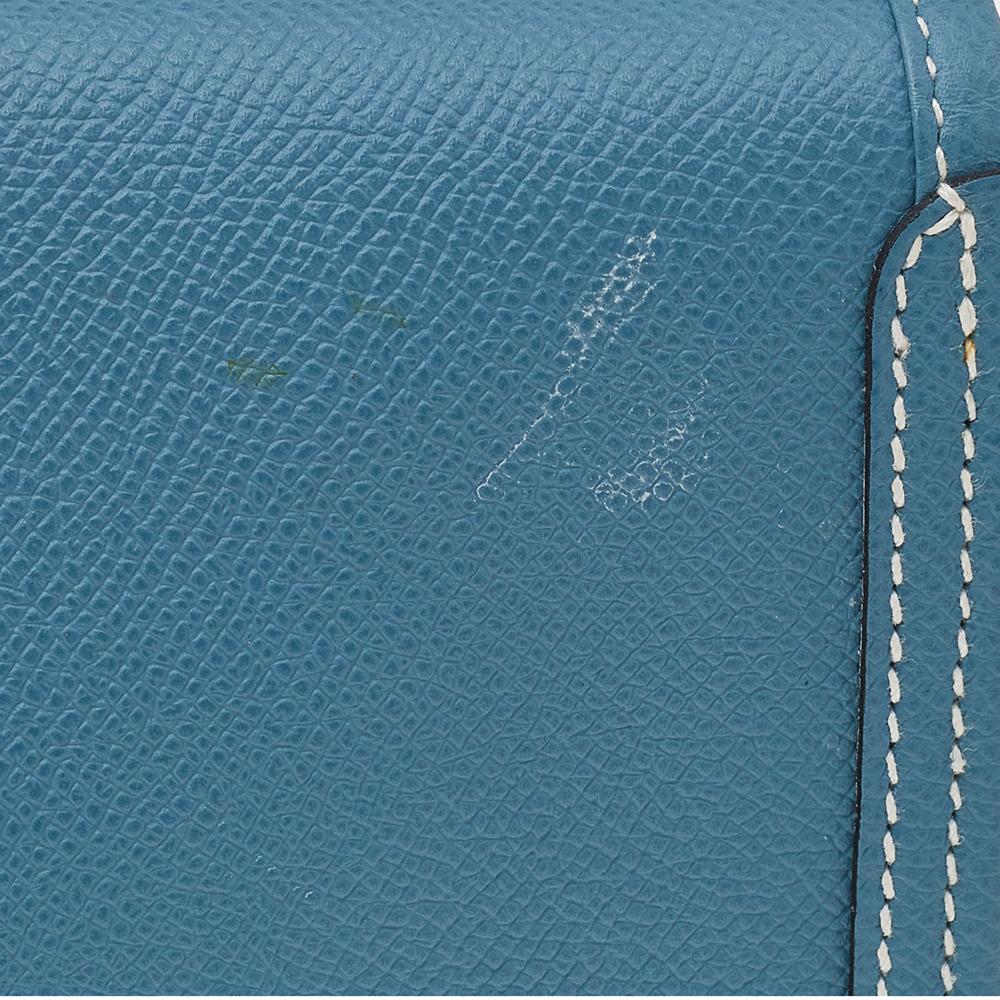 Hermés Bleu Jean Epsom Leather Elan Jige 29 Clutch 5
