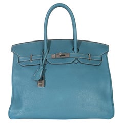 Hermès Bleu Jean Togo Birkin 35 PHW