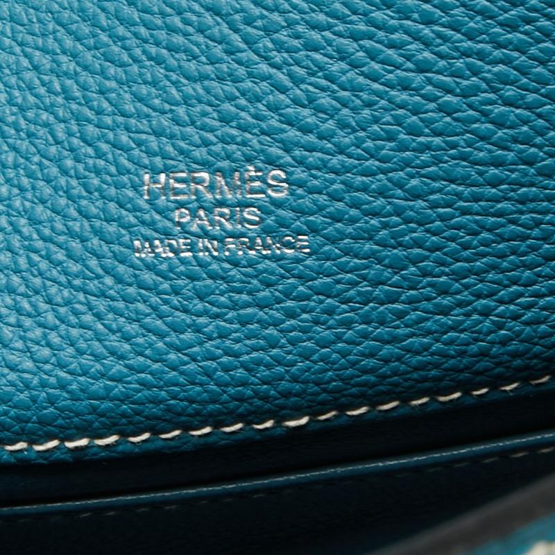 Hermes Bleu Jean Togo Leather So Kelly 22 Bag 4