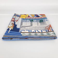 Hermes Bleu Lavande / Gris / Multicolore Objets de Curiosite scarf 90