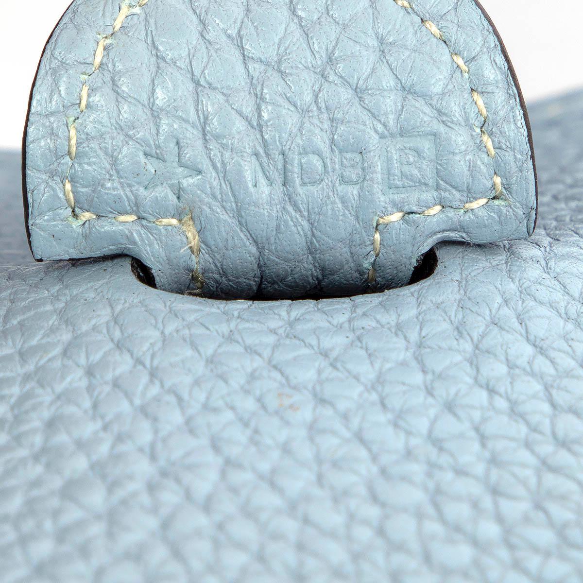 HERMES Bleu Lin blue Clemence leather EVELYNE III 29 PM Crossbody Bag 2