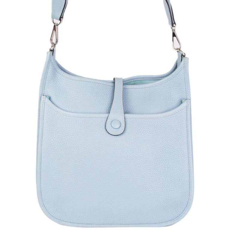 Hermès Evelyne PM Bag Blue Clemence Leather
