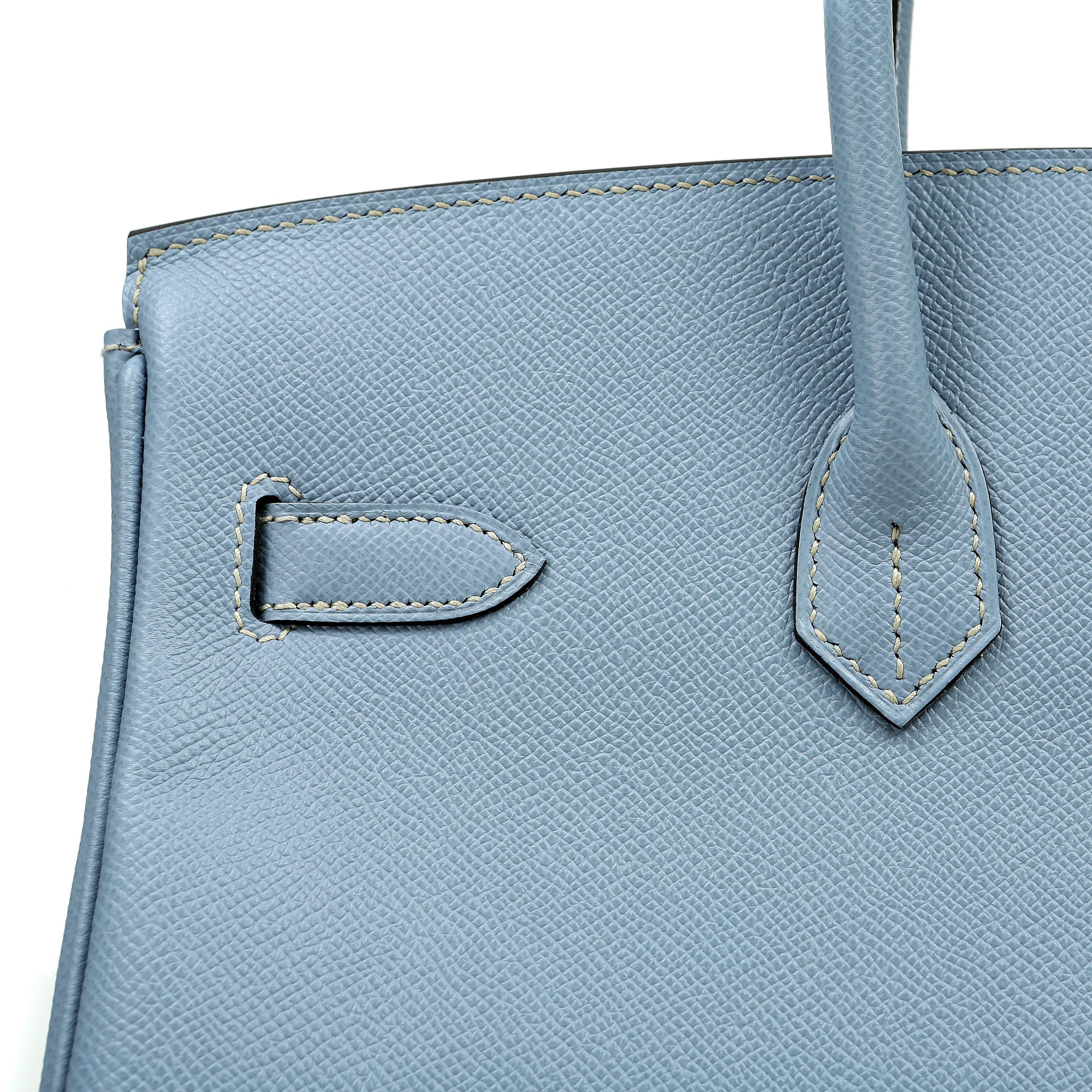Hermès Bleu Lin Epsom 35 cm Birkin Tasche 5