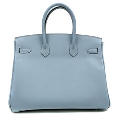 Hermès Bleu Lin Epsom 35 cm Birkin Bag
