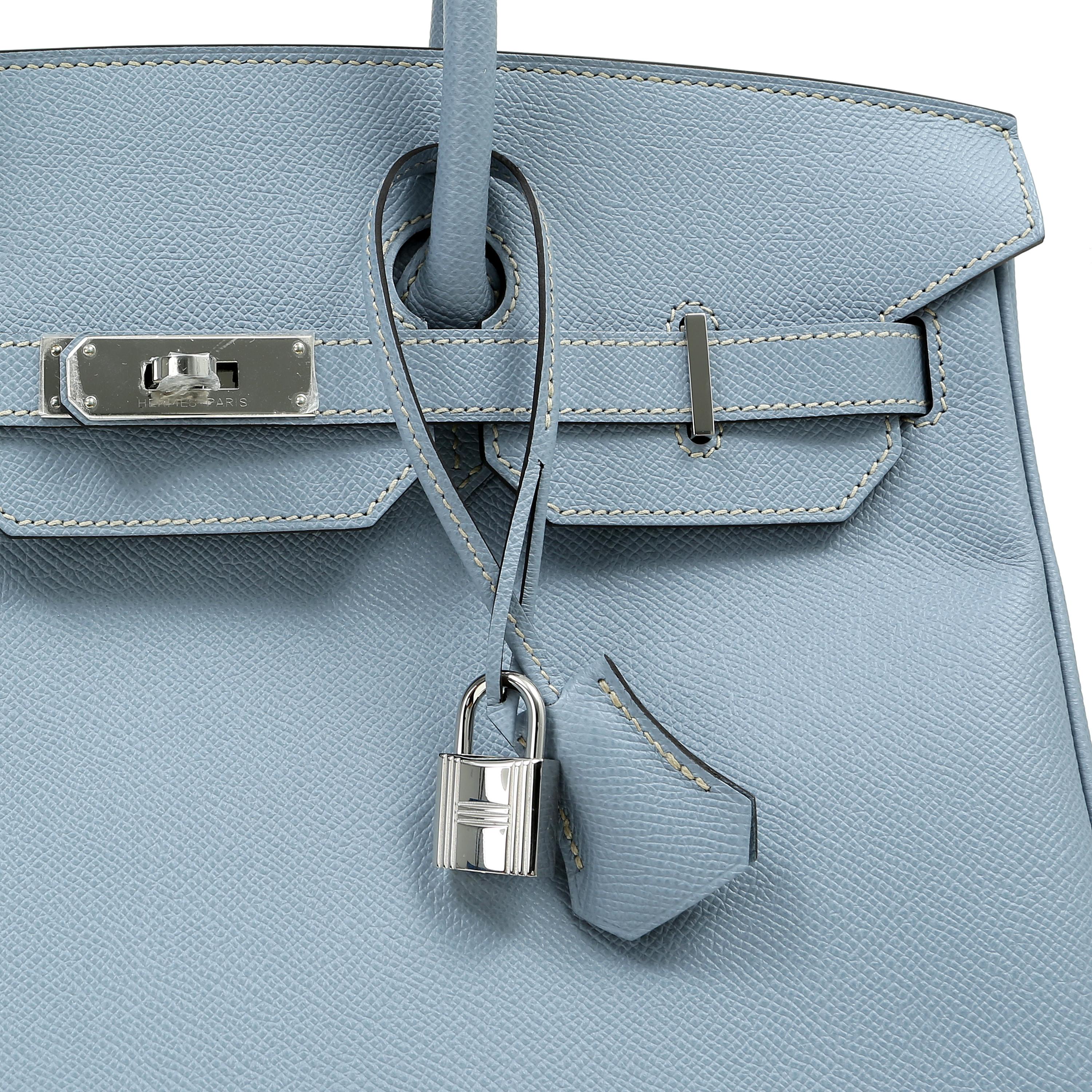 Hermès Bleu Lin Epsom 35 cm Birkin Bag 1
