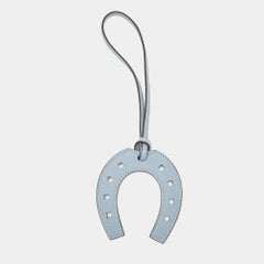Hermès Bleu Lin Swift Leather Paddock Fer a Cheval Bag Charm