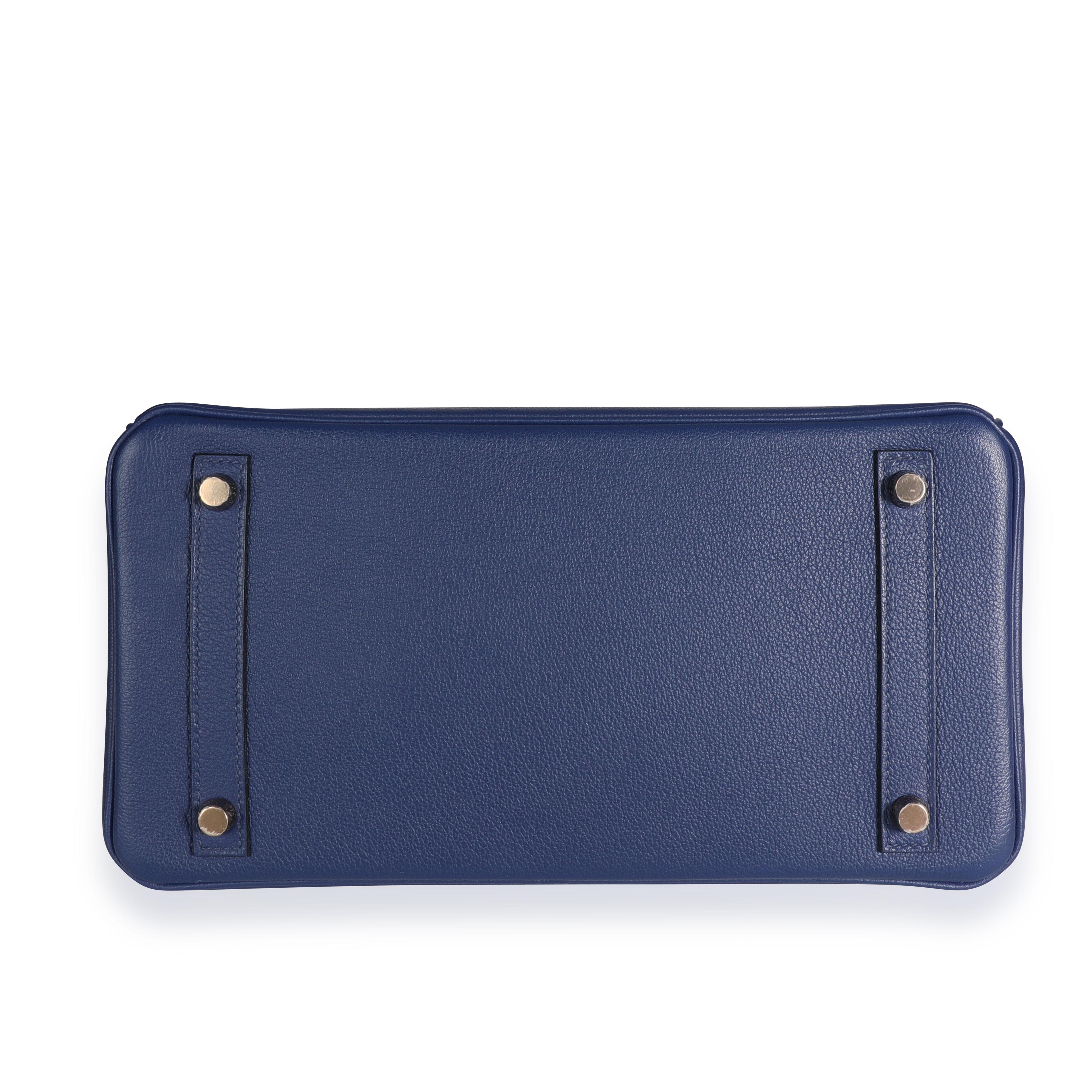 Donna Hermès Bleu Marine Matte Alligator & Bleu Saphir Novillo Touch Birkin 30 RGHW