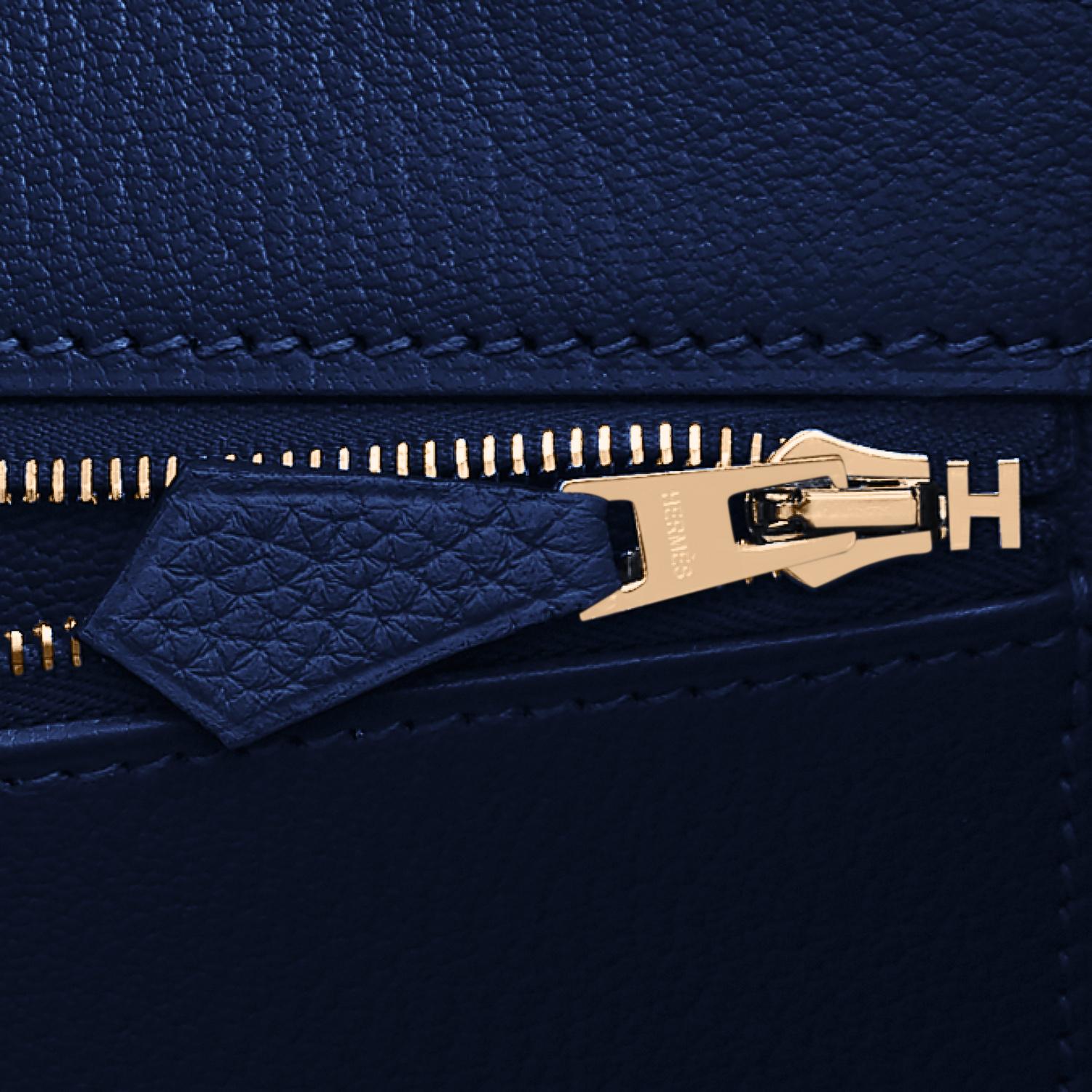 Hermes Bleu Navy Blue Togo 35cm Birkin Gold Hardware Rare W Stamp, 2024 5