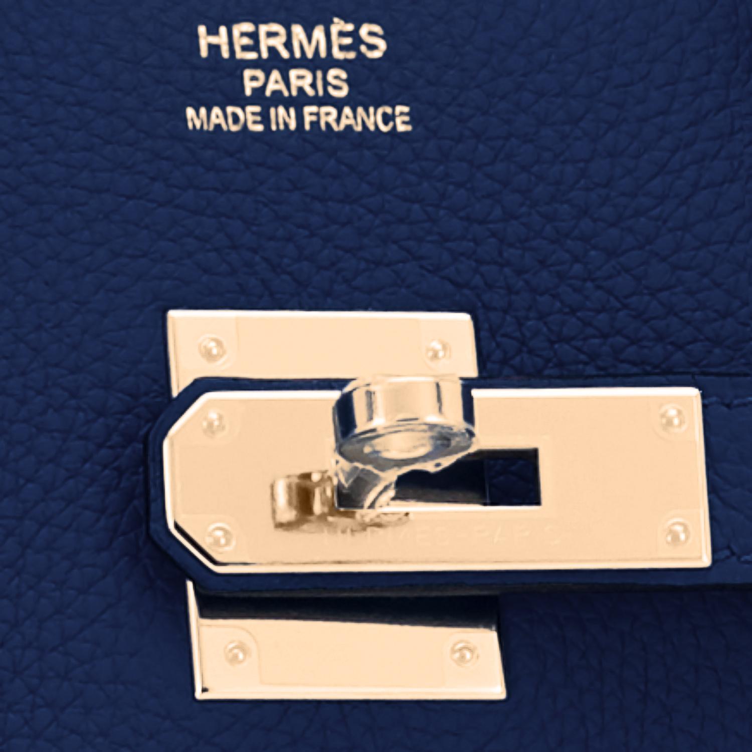 Hermes Bleu Navy Blue Togo 35cm Birkin Gold Hardware Rare W Stamp, 2024 6