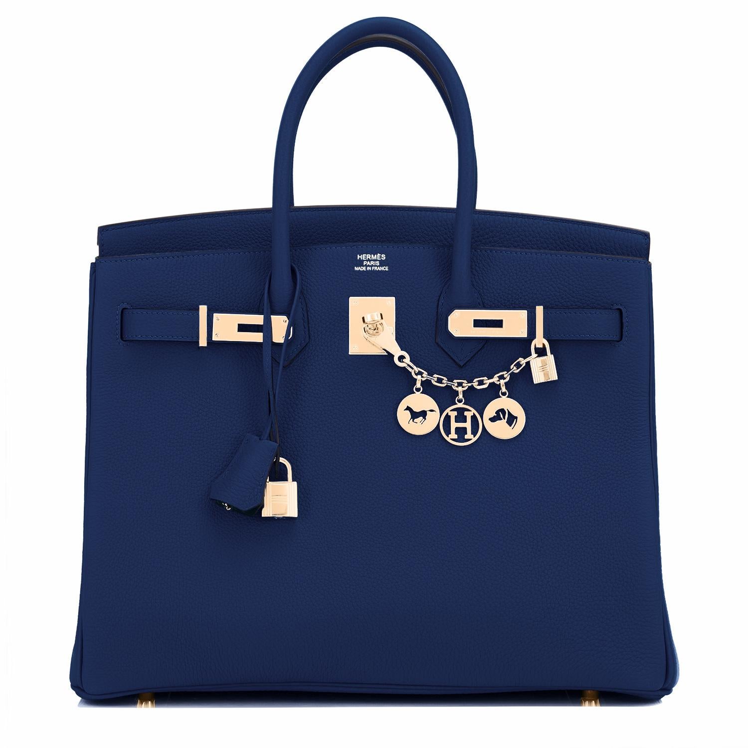 Purple Hermes Bleu Navy Blue Togo 35cm Birkin Gold Hardware Rare W Stamp, 2024