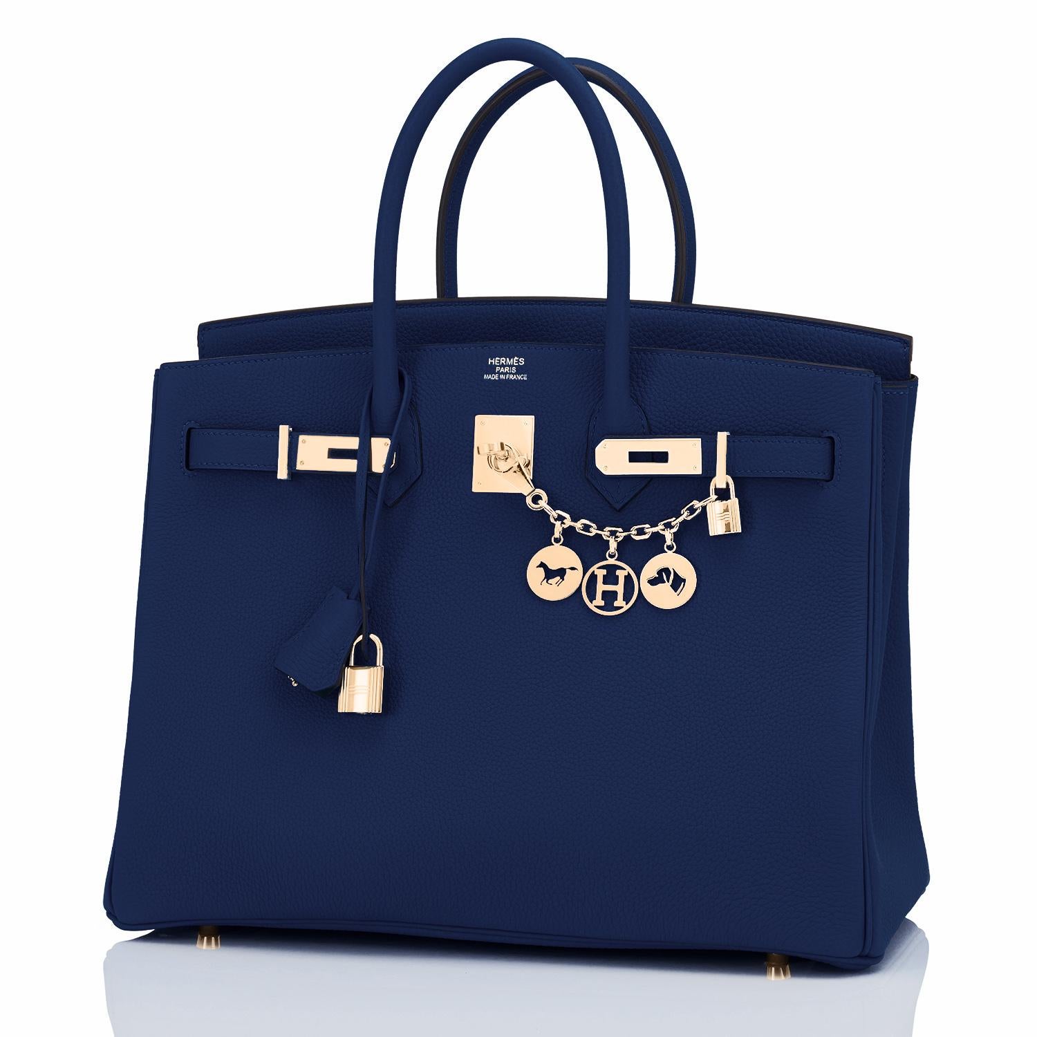 Hermes Bleu Navy Blue Togo 35cm Birkin Gold Hardware Rare W Stamp, 2024 In New Condition In New York, NY