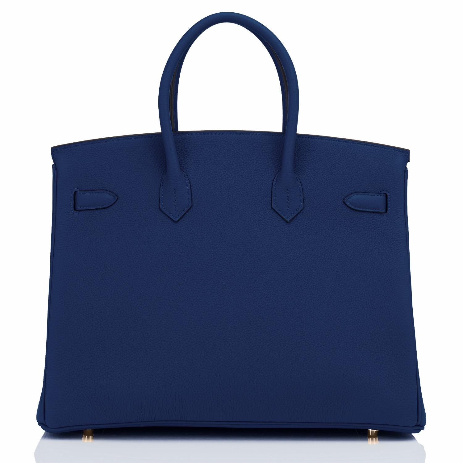 Hermes Bleu Navy Blue Togo 35cm Birkin Gold Hardware Rare W Stamp, 2024 2